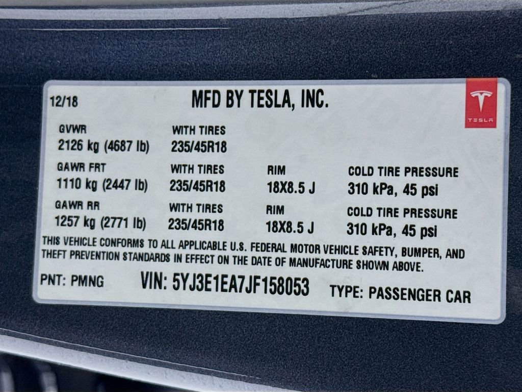 Used 2018 Tesla Model 3 image 31