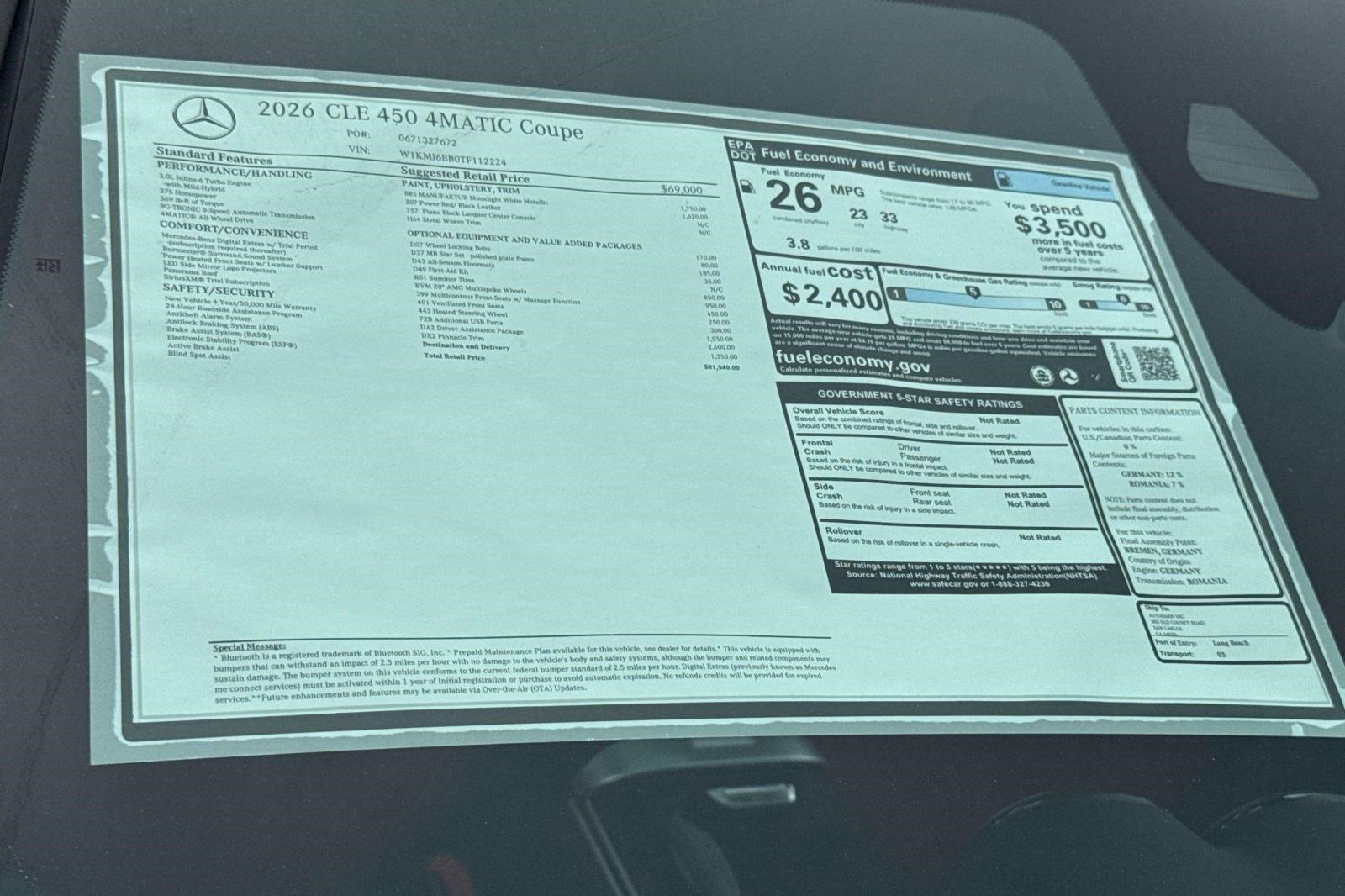 New 2026 Mercedes-Benz CLE 450 4MATIC Coupe image 32