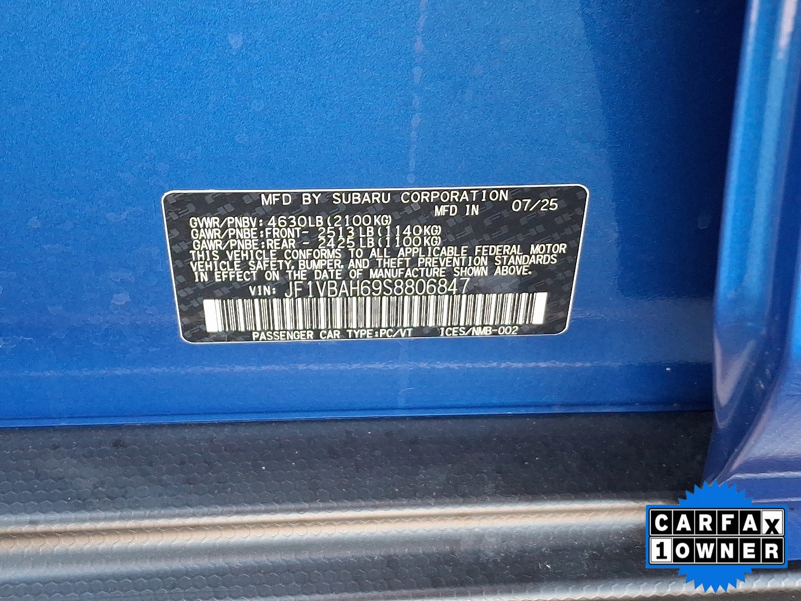 Certified 2025 Subaru WRX Premium image 48