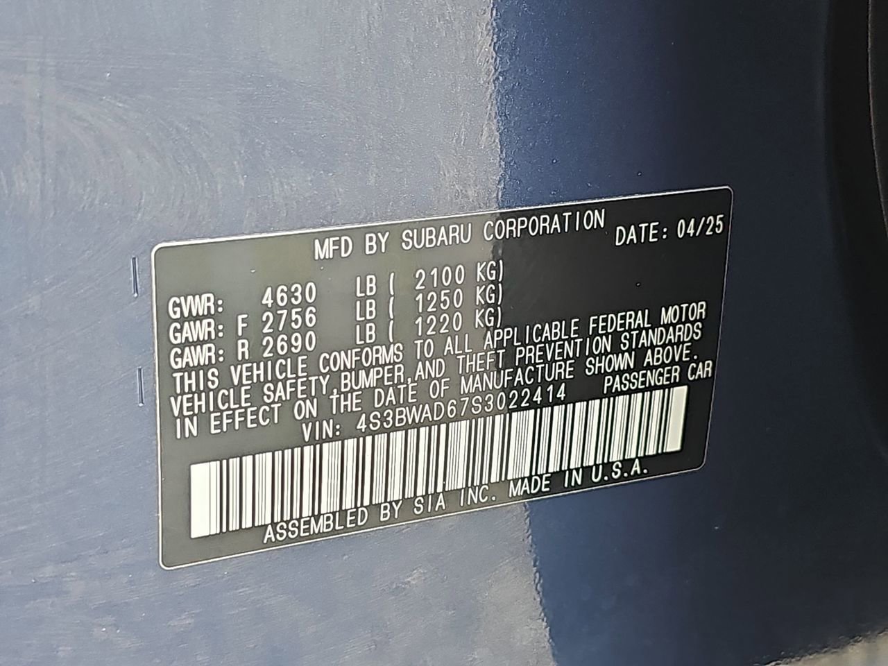 Certified 2025 Subaru Legacy Premium AWD/4WD image 39