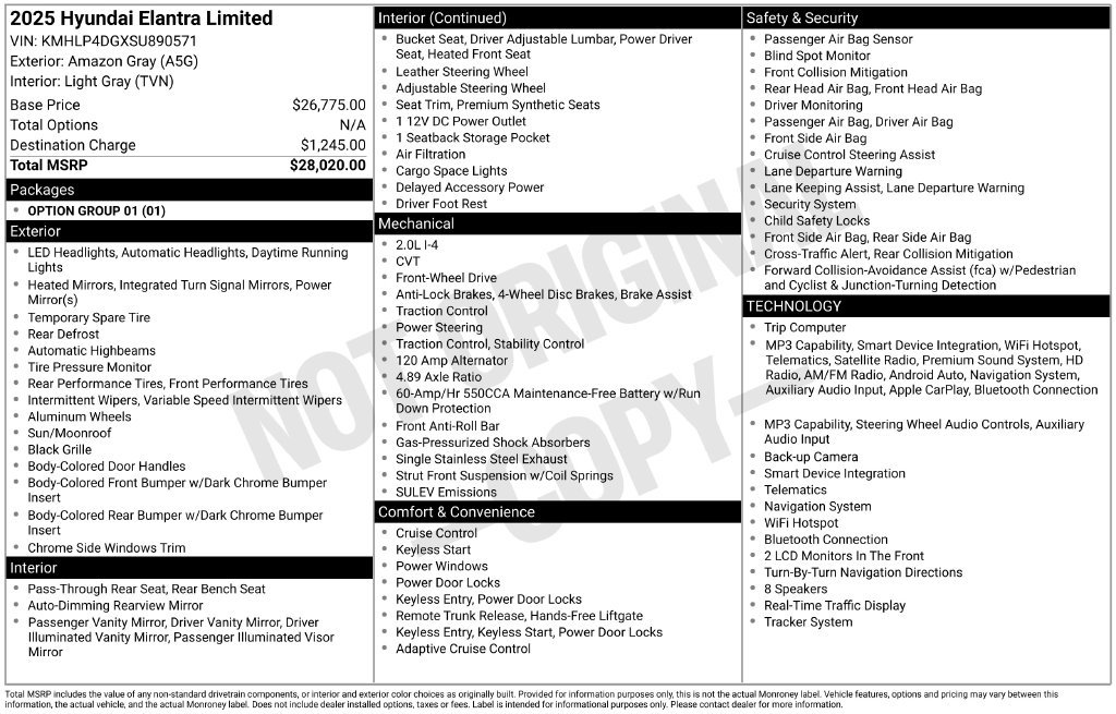 Used 2025 Hyundai Elantra Limited FWD image 2