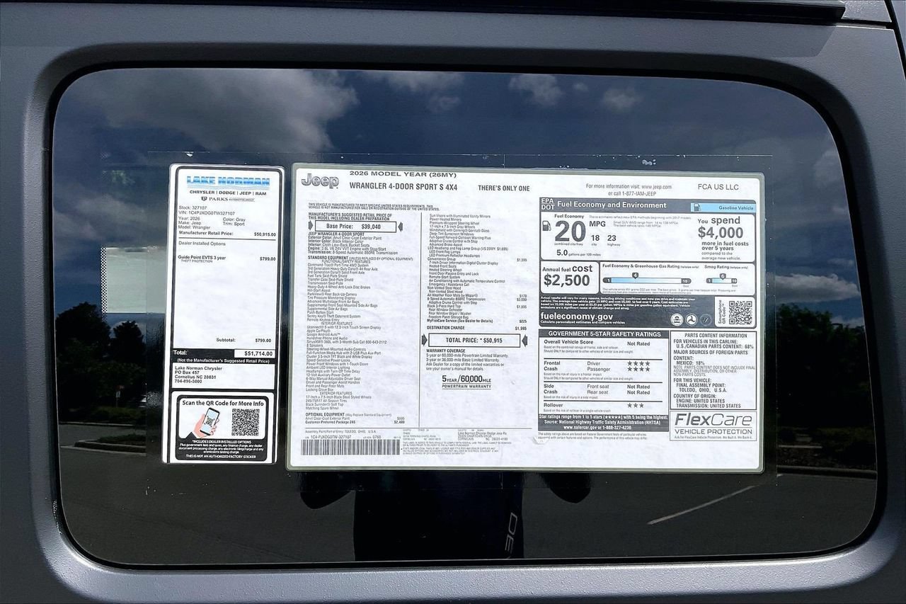 New 2026 Jeep Wrangler Unlimited Sport AWD/4WD image 35