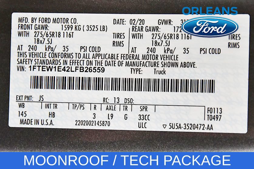 Used 2020 Ford F150 Lariat w/ Equipment Group 502A Luxury AWD/4WD image 17