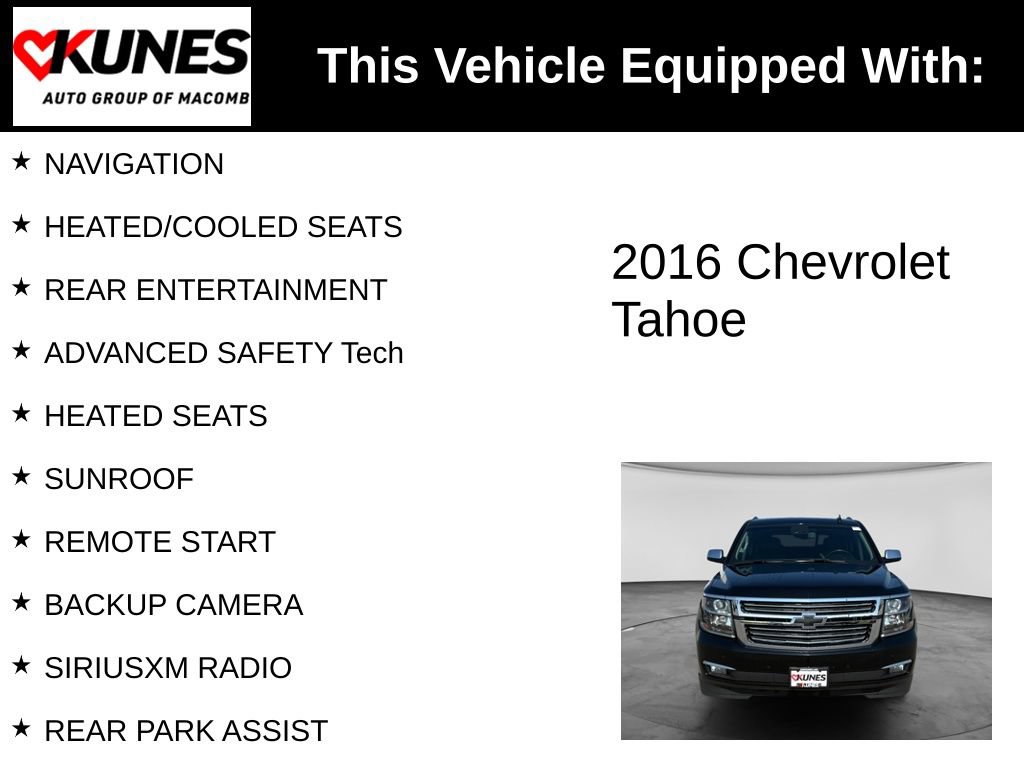 Used 2016 Chevrolet Tahoe LTZ AWD/4WD image 3