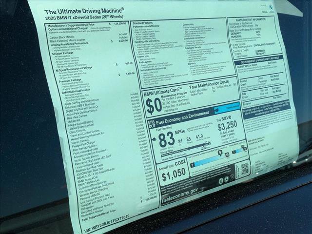 New 2026 BMW i7 xDrive60 AWD/4WD image 19