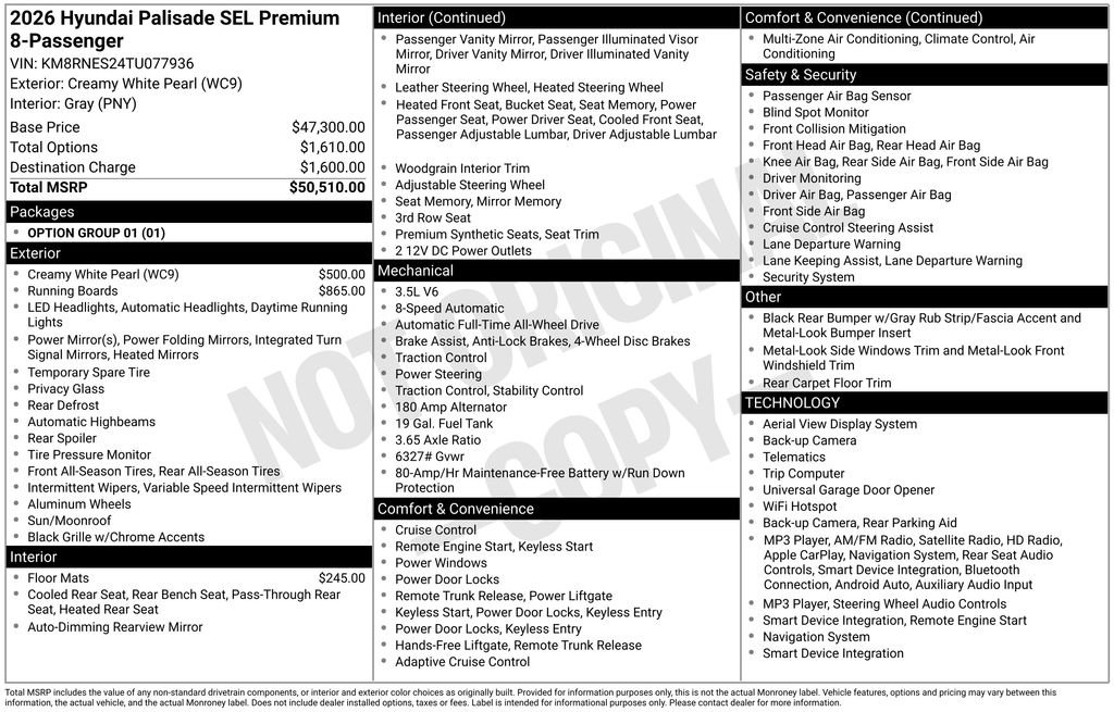 New 2026 Hyundai Palisade SEL AWD/4WD image 6
