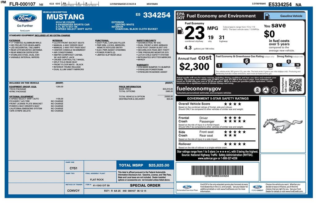 Used 2014 Ford Mustang Coupe w/ Equipment Group 102A RWD image 32