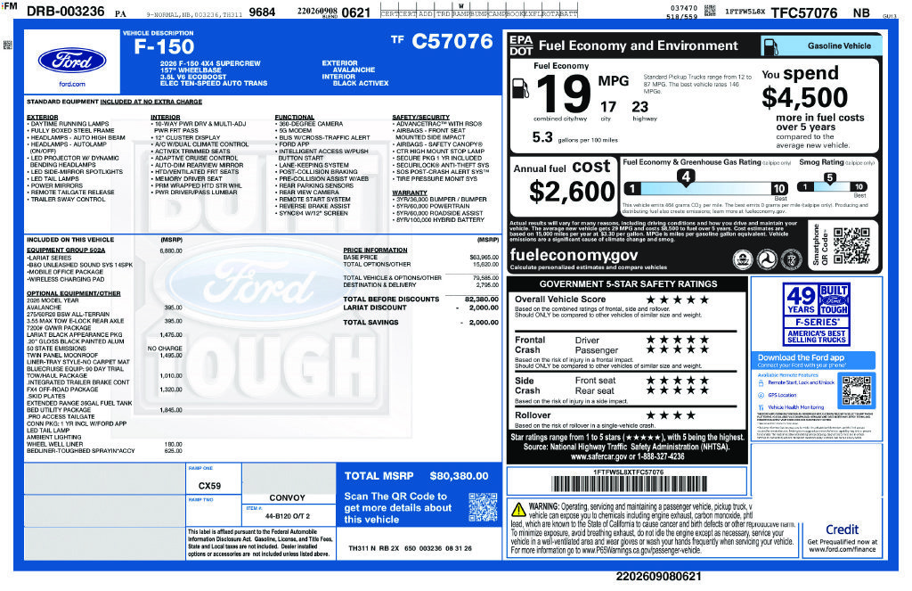 New 2026 Ford F150 Lariat w/ Equipment Group 502A High AWD/4WD image 23