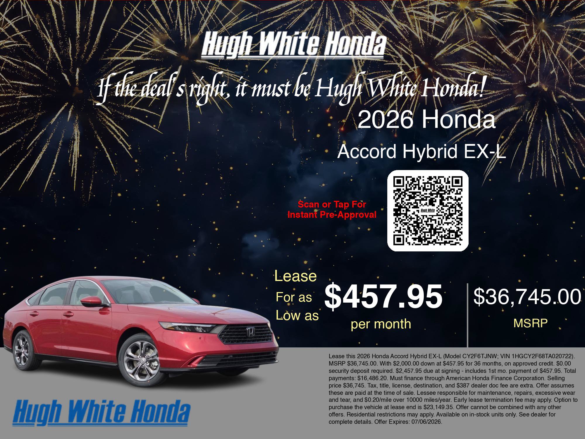 New 2026 Honda Accord EX-L image 3