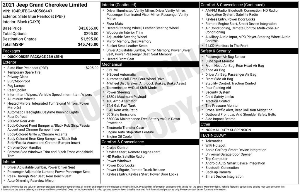 Used 2021 Jeep Grand Cherokee Limited image 15
