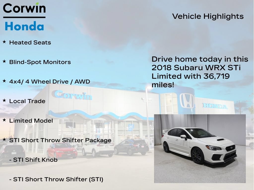 Used 2018 Subaru WRX STI Limited AWD/4WD image 7
