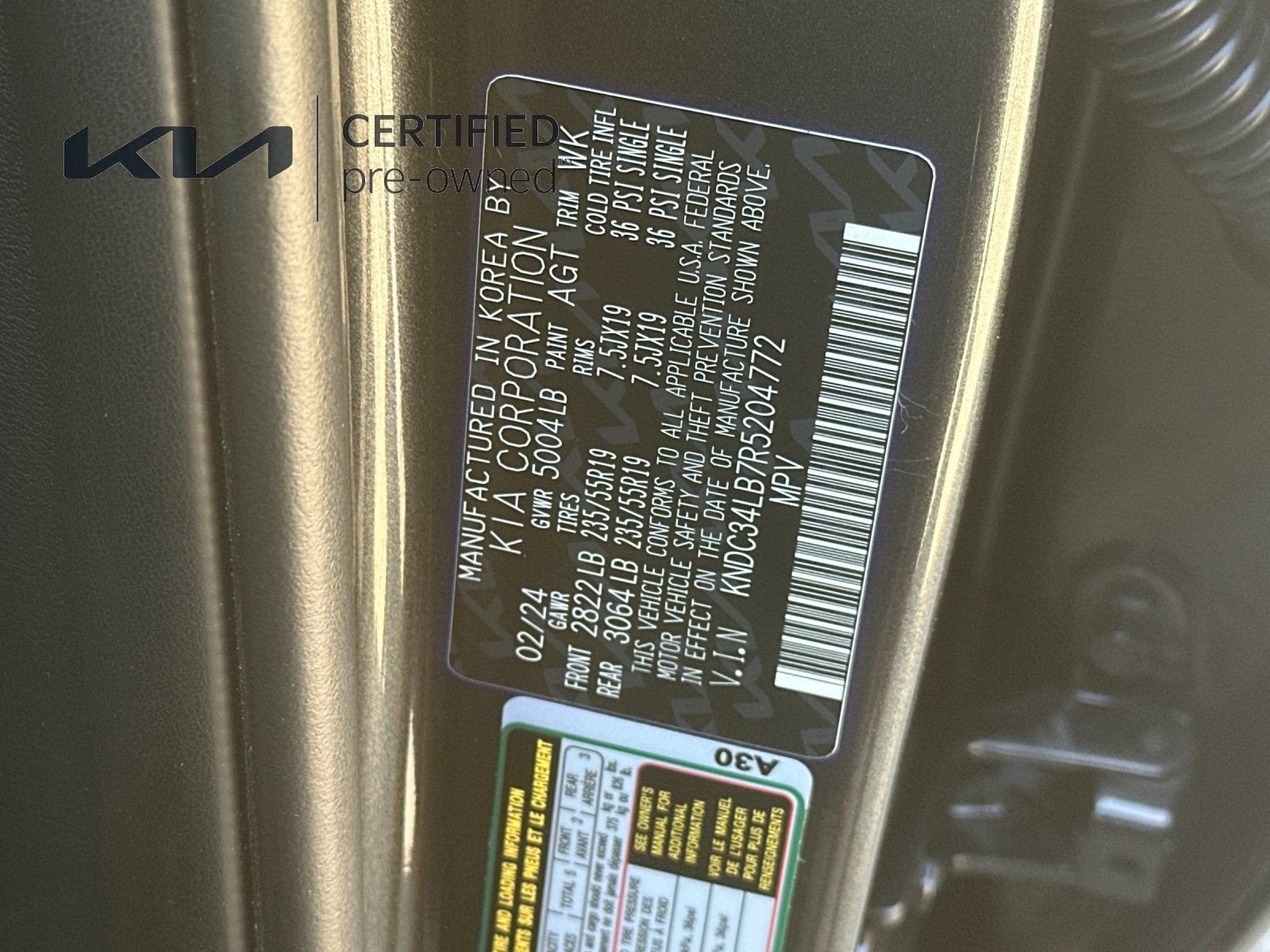 Certified 2024 Kia EV6 Light RWD image 30