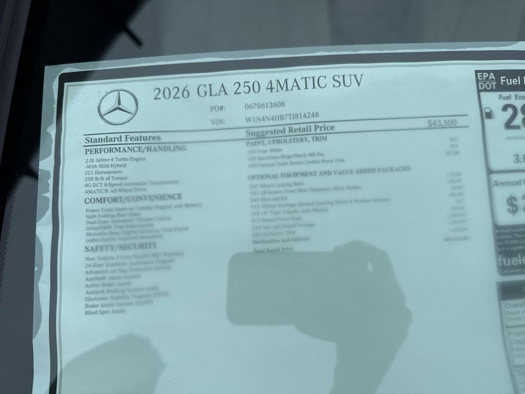 New 2026 Mercedes-Benz GLA 250 4MATIC image 13