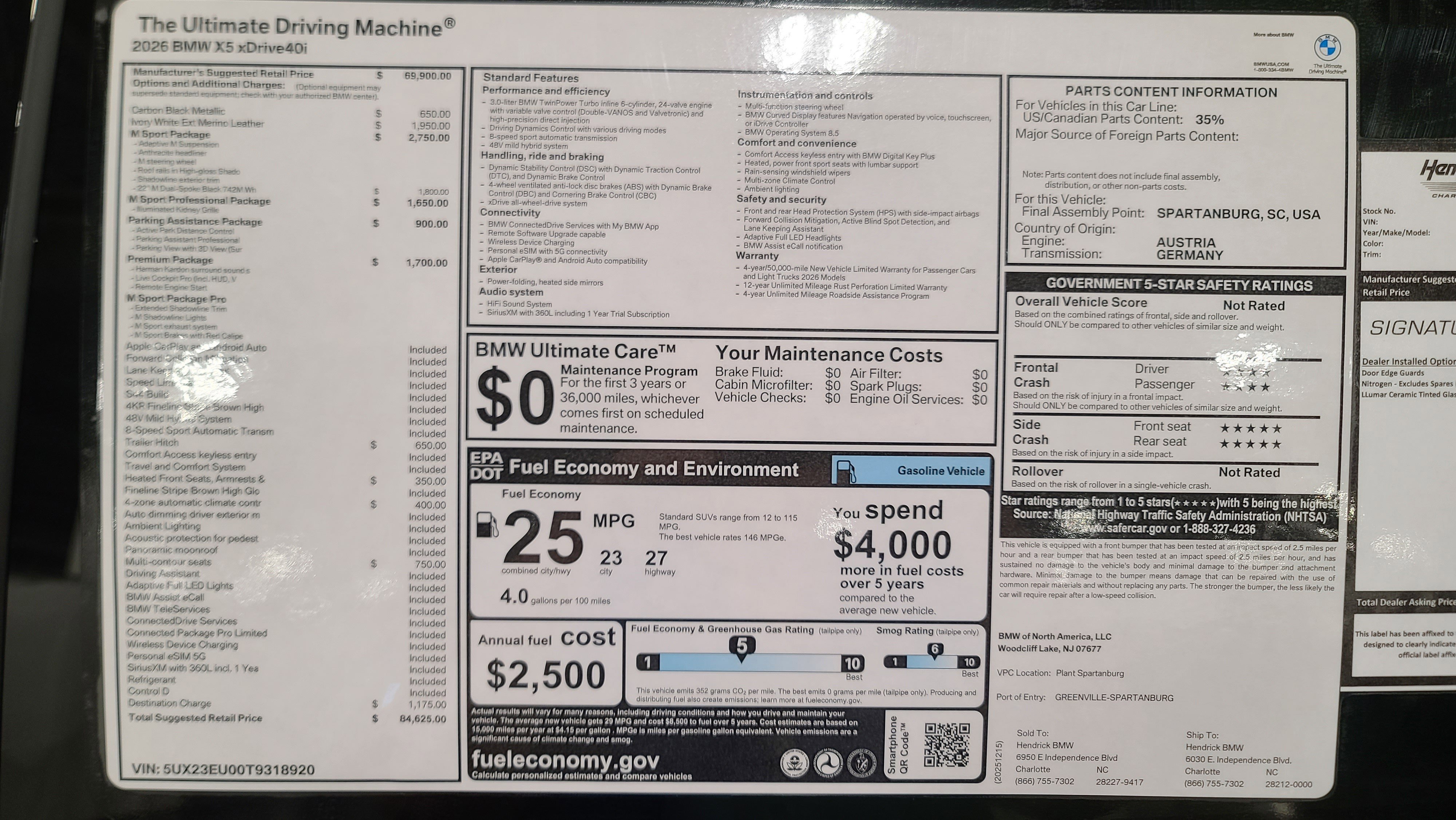 New 2026 BMW X5 xDrive40i w/ M Sport Package image 31