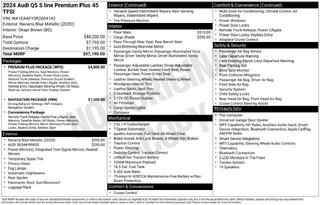 Certified 2024 Audi Q5 2.0T Premium Plus w/ Premium Plus Package AWD/4WD image 43
