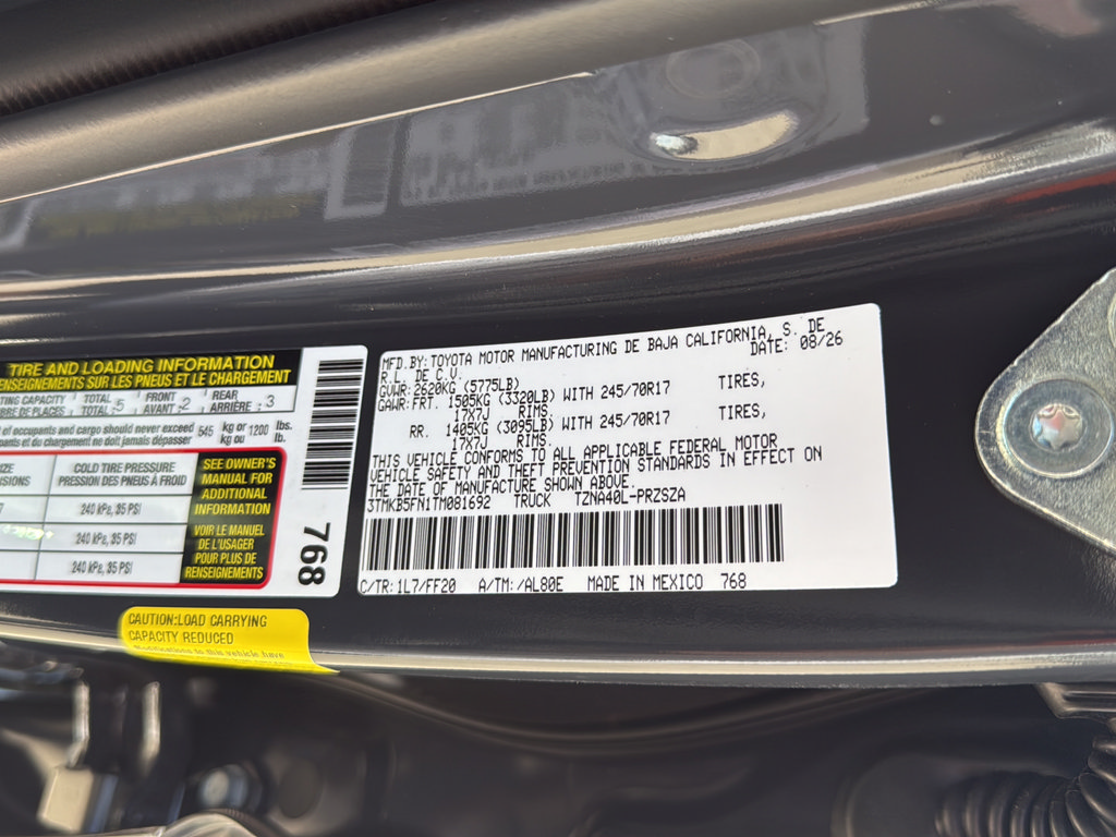 New 2026 Toyota Tacoma SR5 RWD image 25