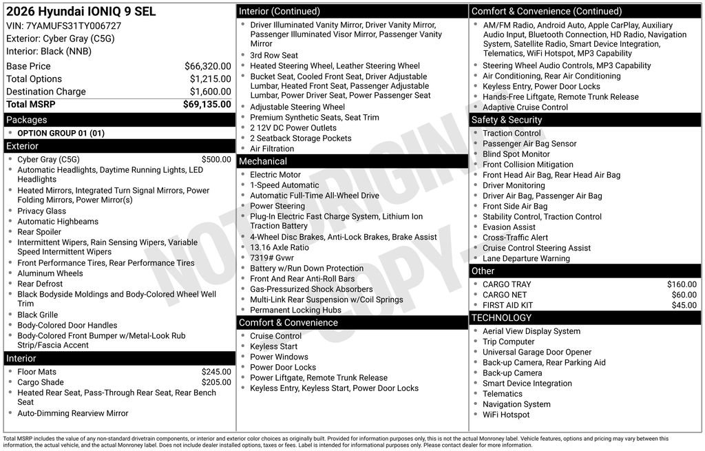 New 2026 Hyundai Ioniq 9 SEL image 6