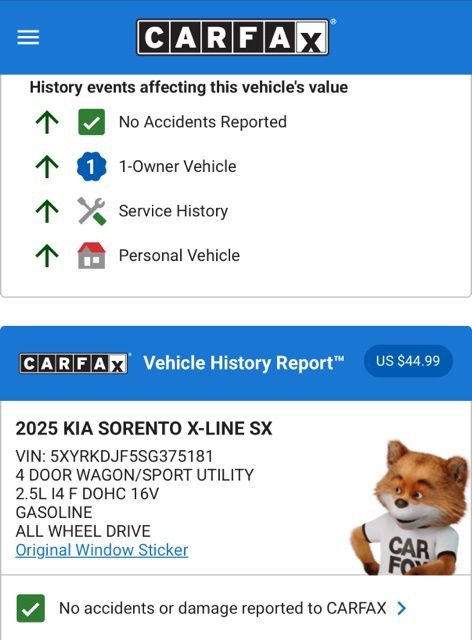 Used 2025 Kia Sorento SX Prestige w/ Olive Brown Leather Package image 3