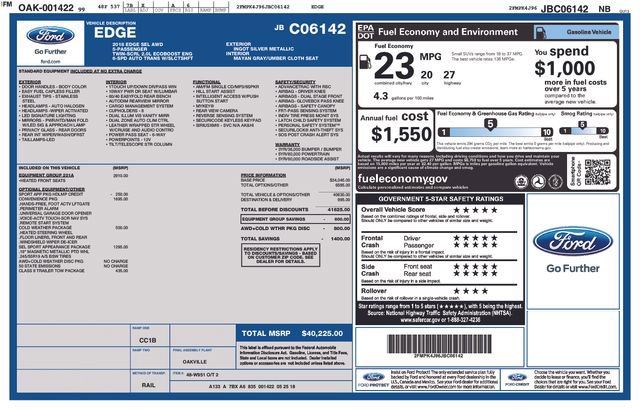Used 2018 Ford Edge SEL w/ Equipment Group 201A AWD/4WD image 6