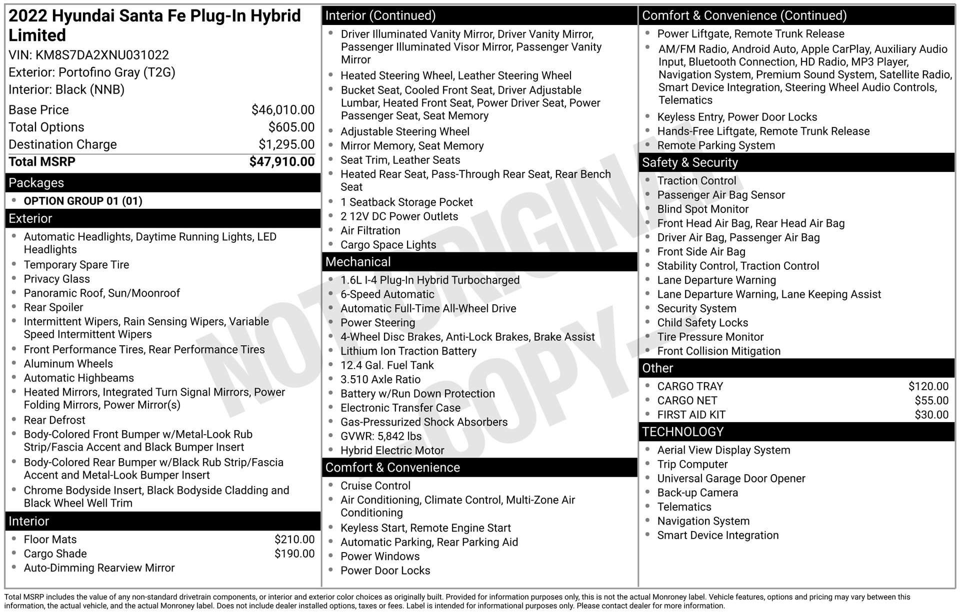 Used 2022 Hyundai Santa Fe Limited image 71
