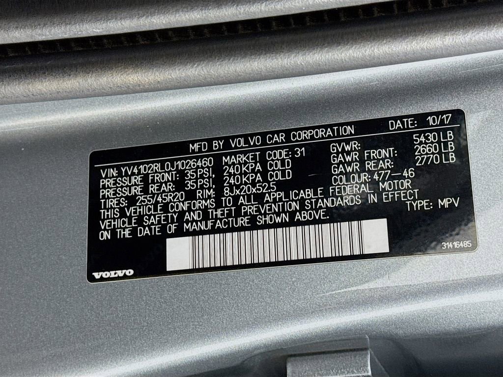 Used 2018 Volvo XC60 T5 Inscription w/ Convenience Package AWD/4WD image 41