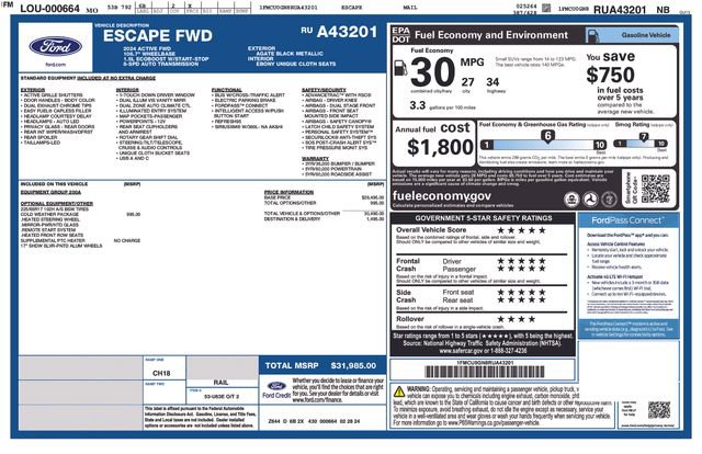 Used 2024 Ford Escape Active w/ Cold Weather Package image 17
