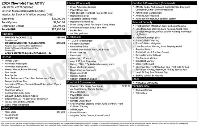 Used 2024 Chevrolet Trax ACTIV w/ Sunroof Package image 27