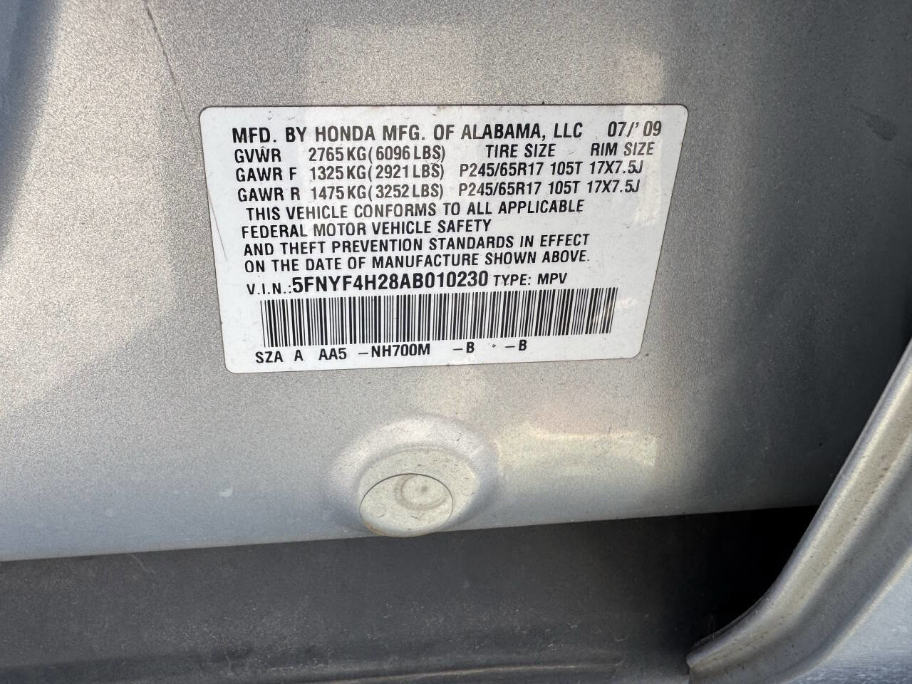 Used 2010 Honda Pilot LX image 11