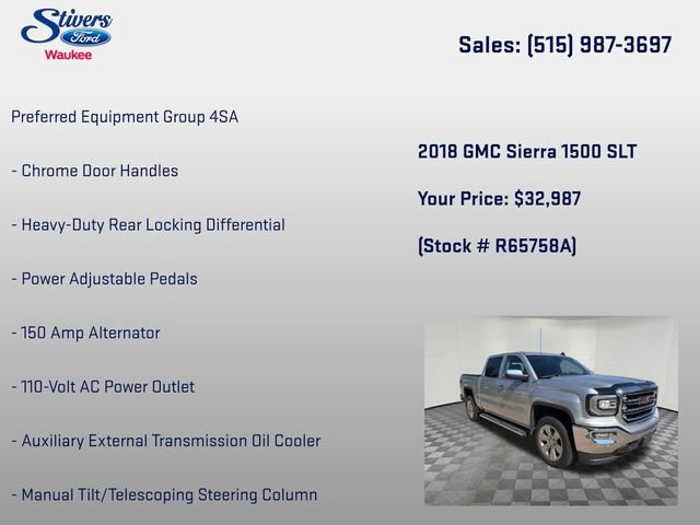 Used 2018 GMC Sierra 1500 SLT AWD/4WD image 22