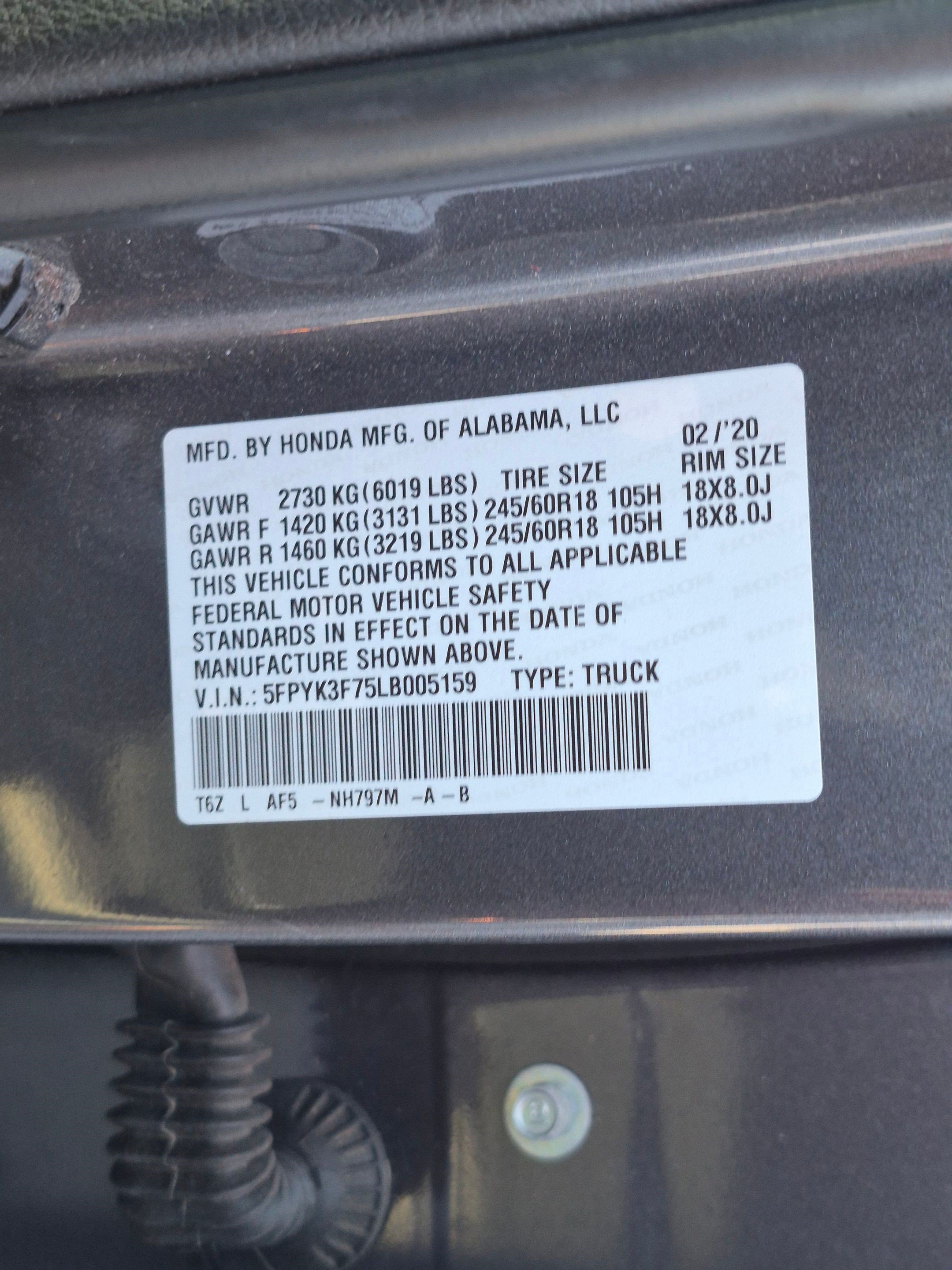 Certified 2020 Honda Ridgeline RTL-E image 34