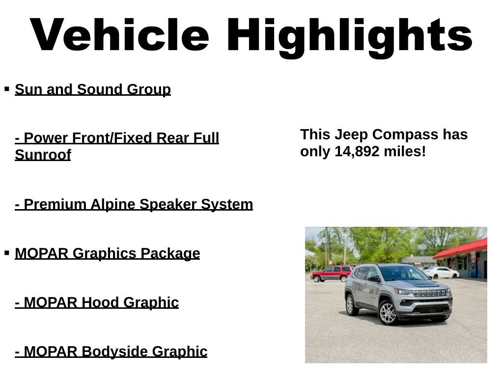 Used 2022 Jeep Compass Latitude w/ Sun and Sound Group AWD/4WD image 39