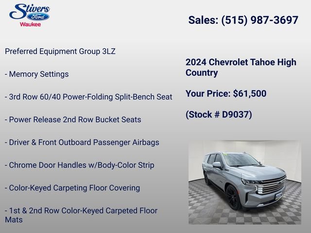 Used 2024 Chevrolet Tahoe High Country AWD/4WD image 8