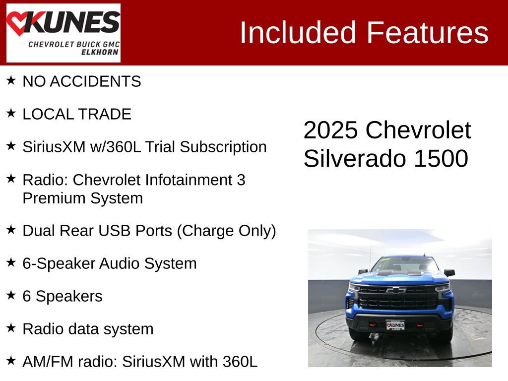Used 2025 Chevrolet Silverado 1500 LT Trail Boss w/ LPO, Dark Essentials Package image 3