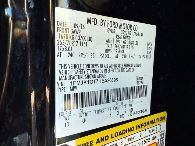 Used 2017 Ford Expedition EL XL w/ Equipment Group 101A AWD/4WD image 35