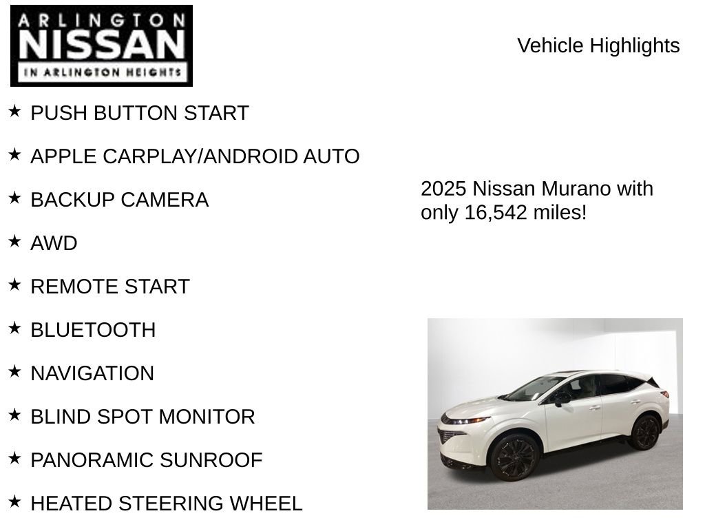 Used 2025 Nissan Murano Platinum w/ Cargo Package AWD/4WD image 8