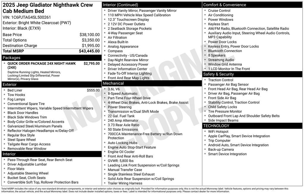 Used 2025 Jeep Gladiator Sport AWD/4WD image 5