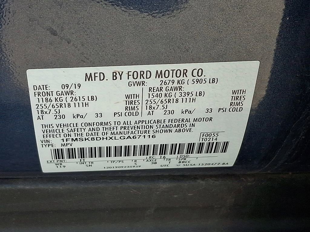 Certified 2020 Ford Explorer XLT w/ Equipment Group 202A AWD/4WD image 26