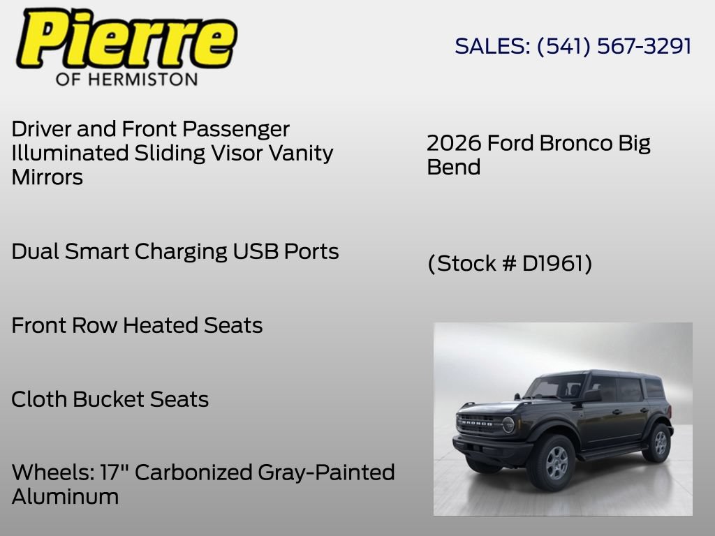 New 2026 Ford Bronco Big Bend AWD/4WD image 24