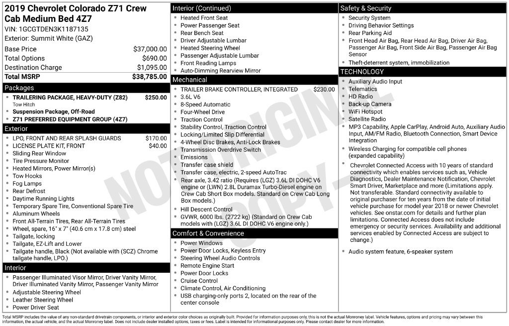 Used 2019 Chevrolet Colorado Z71 AWD/4WD image 34