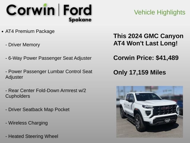 Used 2024 GMC Canyon AT4 w/ AT4 Premium Package AWD/4WD image 6