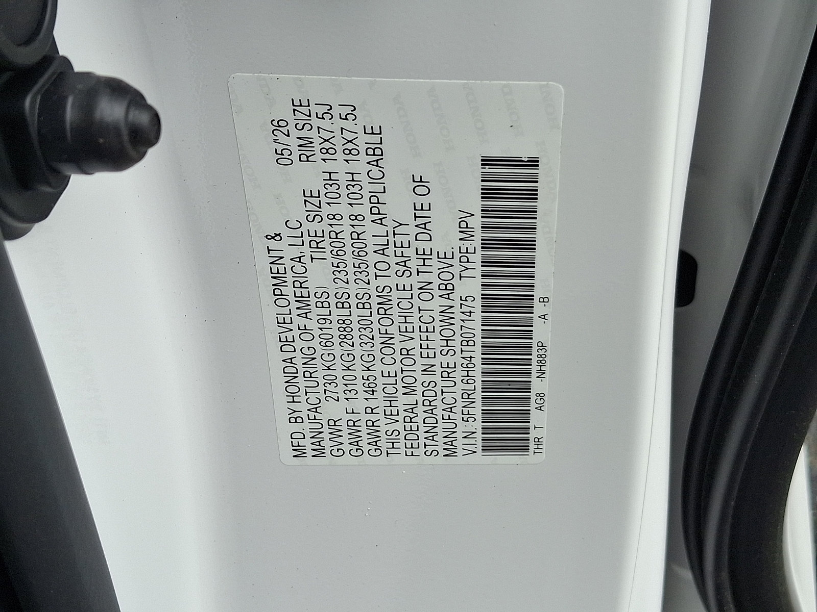 New 2026 Honda Odyssey EX-L image 10
