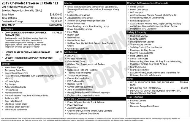 Used 2019 Chevrolet Traverse LT image 7
