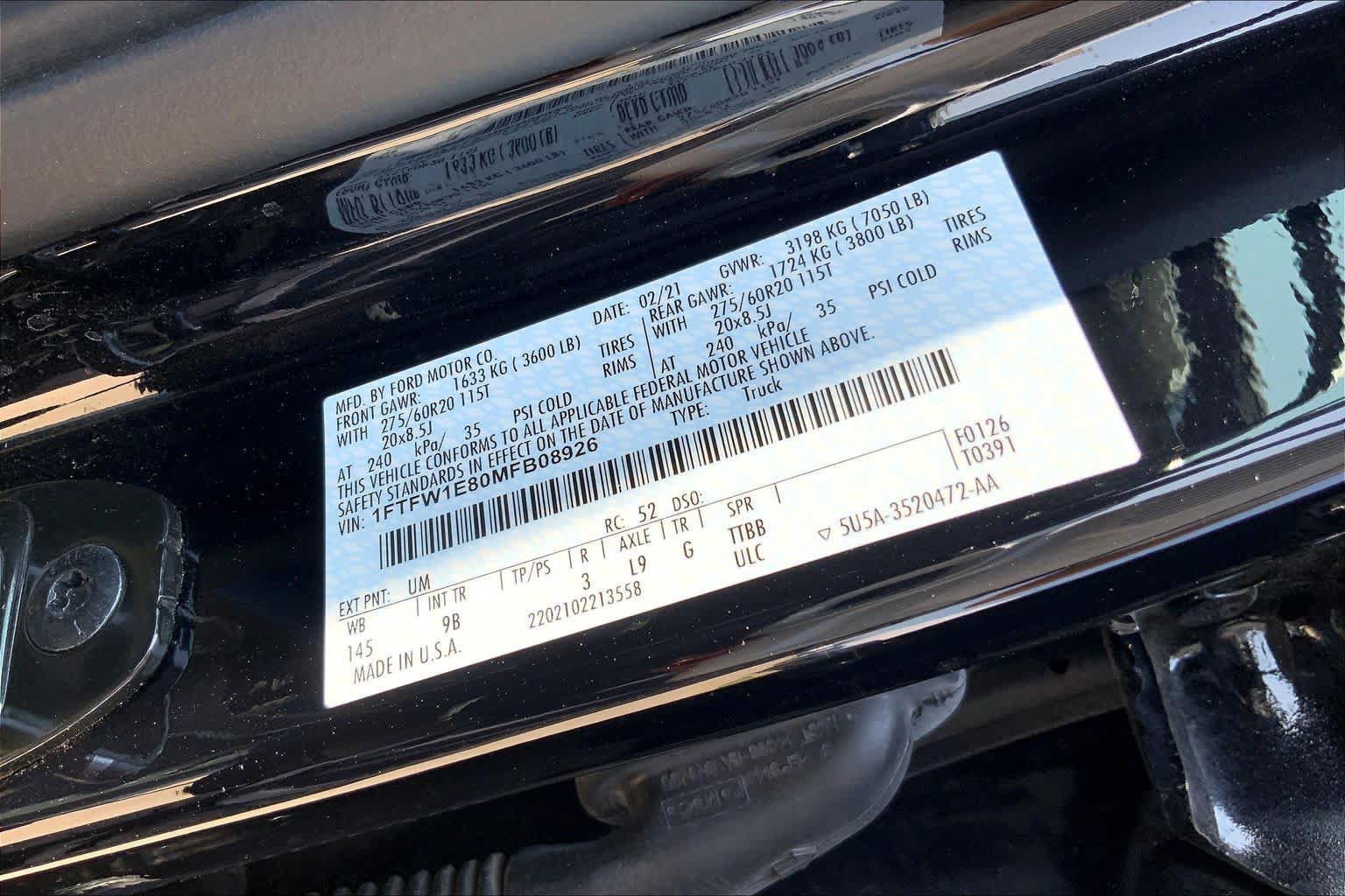 Used 2021 Ford F150 Platinum w/ FX4 Off-Road Package AWD/4WD image 37