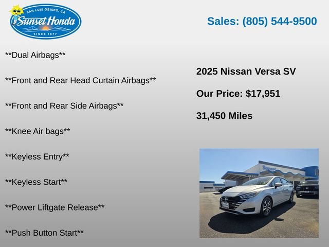 Used 2025 Nissan Versa SV FWD image 10