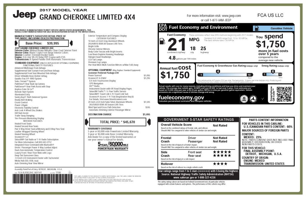 Used 2017 Jeep Grand Cherokee Limited image 4