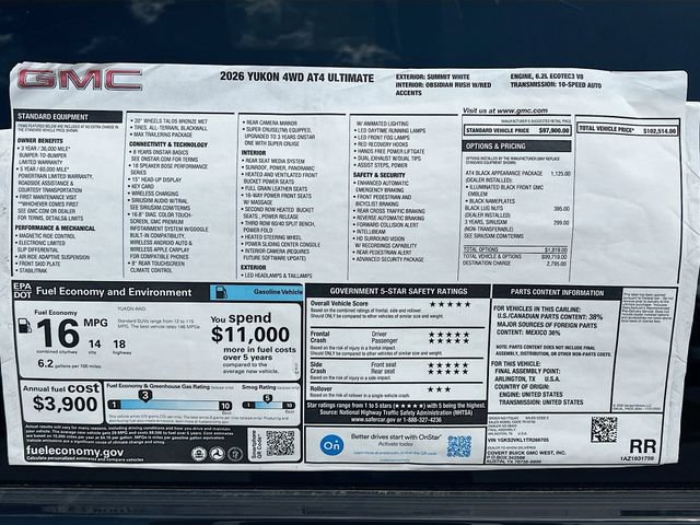 New 2026 GMC Yukon AT4 Ultimate AWD/4WD image 21