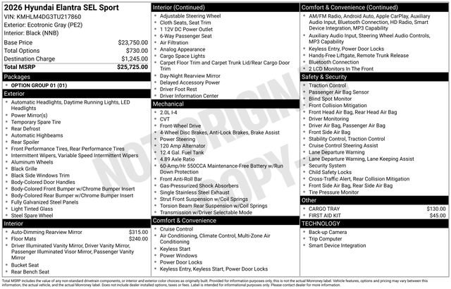 New 2026 Hyundai Elantra Sport FWD image 45