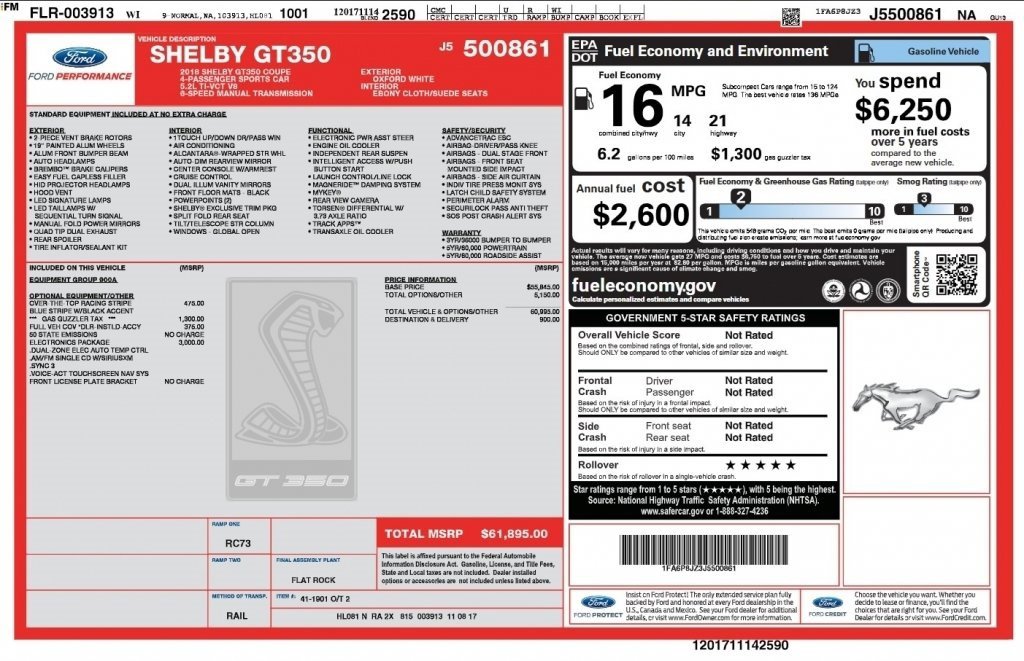 Used 2018 Ford Mustang Shelby GT350 w/ Electronics Package image 3