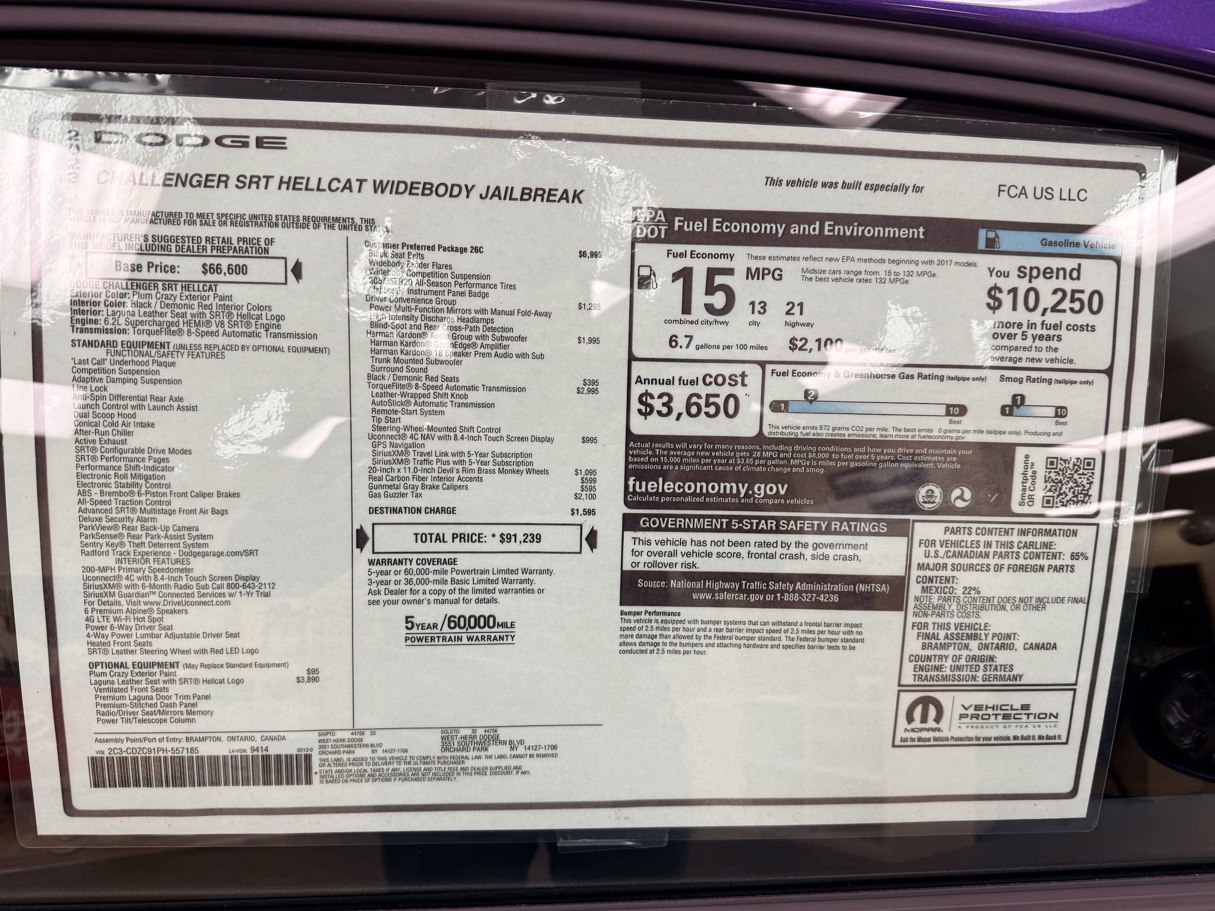 Used 2023 Dodge Challenger SRT Hellcat RWD image 13