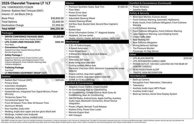 New 2026 Chevrolet Traverse LT w/ Driver Confidence Package FWD video 2